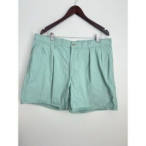 Vintage Polo Ralph Lauren Shorts Mens 40 Pleats Seafoam Chino Short 80s Made